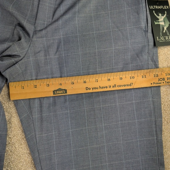 Lauren Ralph Lauren Suit Pants Mens 34x32 Gray Check Ultraflex Stretch Formal - Picture 8 of 12
